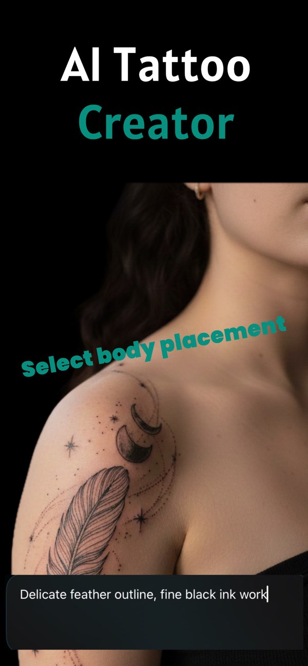 InkVision AI screenshot showing saved design gallery